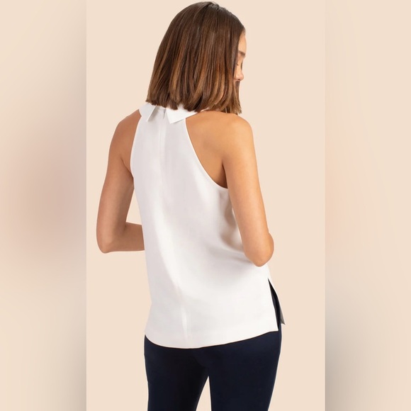 NWOT Trina Turk Ikepondo Sleevless White Top Size Medium - Picture 2 of 6